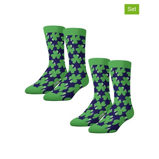 Lucky Socks Skarpety (2 pary) w kolorze zielono-granatowym ze sklepu Limango Polska w kategorii Skarpetki męskie - zdjęcie 179384972
