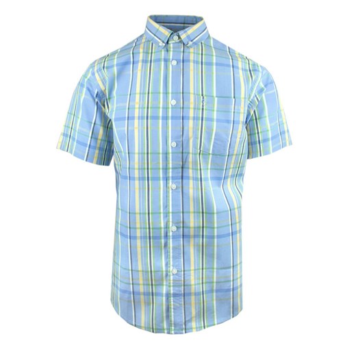 Weekendowa Koszula Męska, Krótki Rękaw - Pako Jeans - Kolorowa w Kratkę KSKCPJNSblueStar ze sklepu JegoSzafa.pl w kategorii Koszule męskie - zdjęcie 179386603