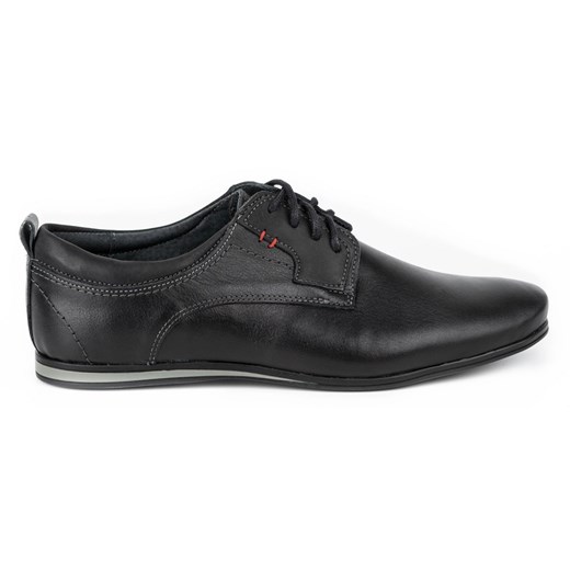 Olivier Eleganckie buty męskie do jeansów 731 czarne ze sklepu ButyModne.pl w kategorii Buty eleganckie męskie - zdjęcie 179386974
