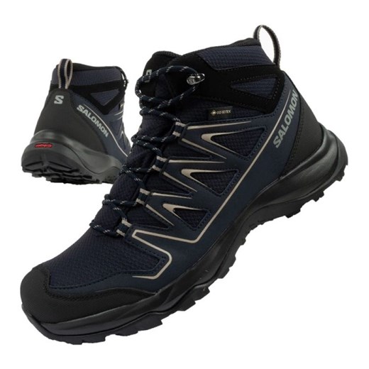 Buty Salomon Onis z membraną czarne 471013 ze sklepu ButyModne.pl w kategorii Buty trekkingowe męskie - zdjęcie 179387062