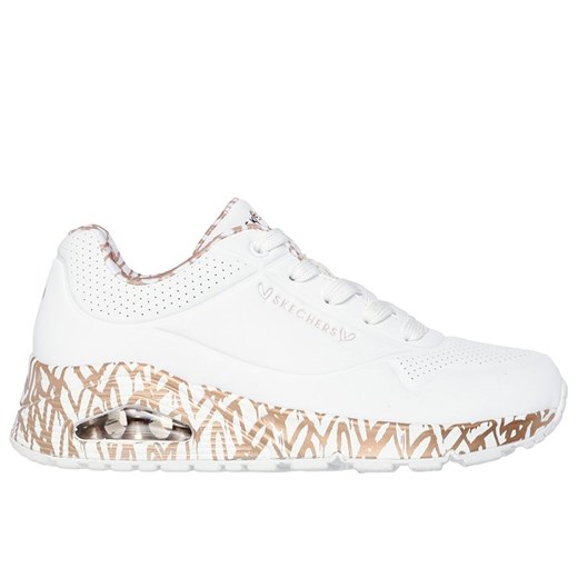 Buty Skechers x JGoldcrown Uno Loving Love 155506WTRG - białe ze sklepu streetstyle24.pl w kategorii Buty sportowe damskie - zdjęcie 179390932