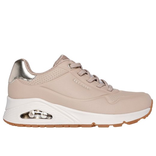 Buty damskie Skechers Uno Shimmer Away 155196NUDE - beżowe ze sklepu streetstyle24.pl w kategorii Buty sportowe damskie - zdjęcie 179390943
