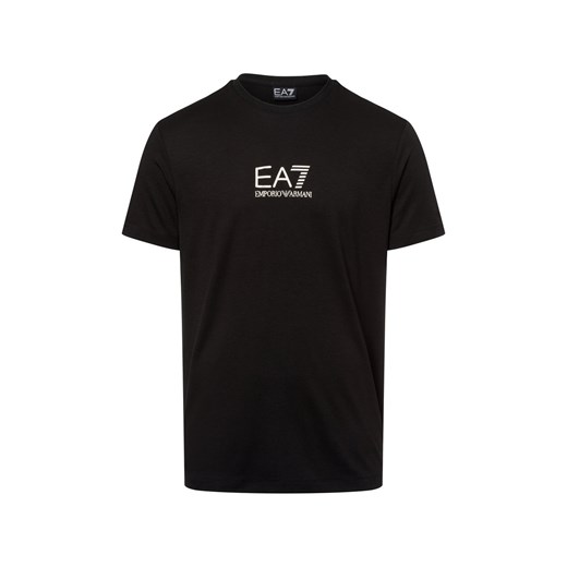 EA7 Emporio Armani Koszulka męska Mężczyźni czarny jednolity ze sklepu vangraaf w kategorii T-shirty męskie - zdjęcie 179391412