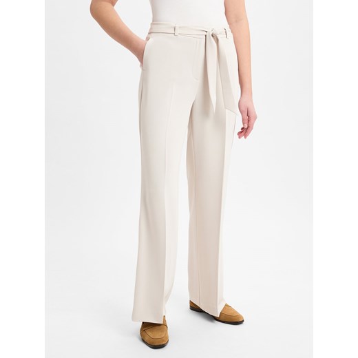 comma Damskie spodnie materiałowe Kobiety Sztuczne włókno kitt jednolity ze sklepu vangraaf w kategorii Spodnie damskie - zdjęcie 179391443