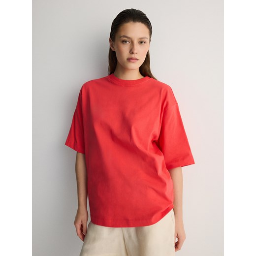 Reserved - T-shirt oversize - czerwony Reserved S promocyjna cena Reserved