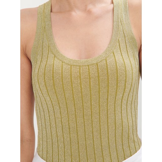 Mohito - Złoty top z metalizowaną nitką - turkusowy Mohito M Mohito