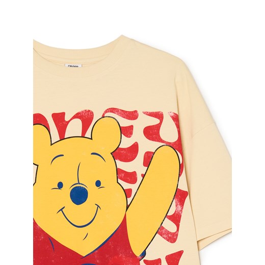 Cropp - Kremowy T-shirt z Kubusiem Puchatkiem - żółty Cropp S Cropp