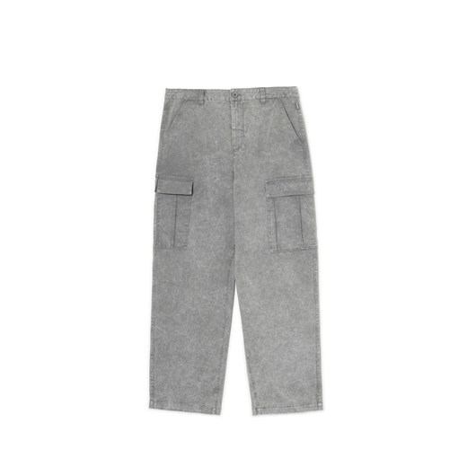 Cropp - Spodnie baggy cargo z efektem sprania - szary ze sklepu Cropp w kategorii Spodnie męskie - zdjęcie 179392343