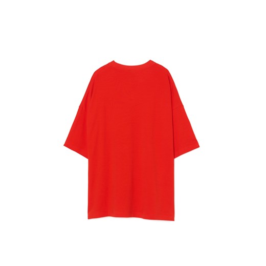 Cropp - Czerwona koszulka oversize UFO - czerwony Cropp L Cropp