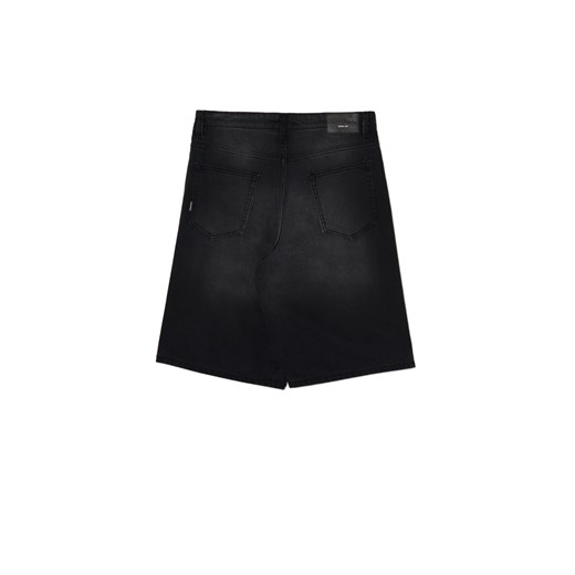 Cropp - Czarne jeansowe szorty baggy - czarny Cropp 30 Cropp