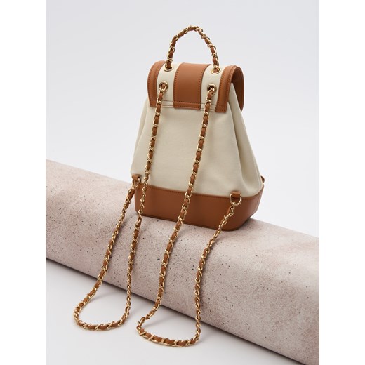 Sinsay - Plecak - kremowy Sinsay One Size Sinsay