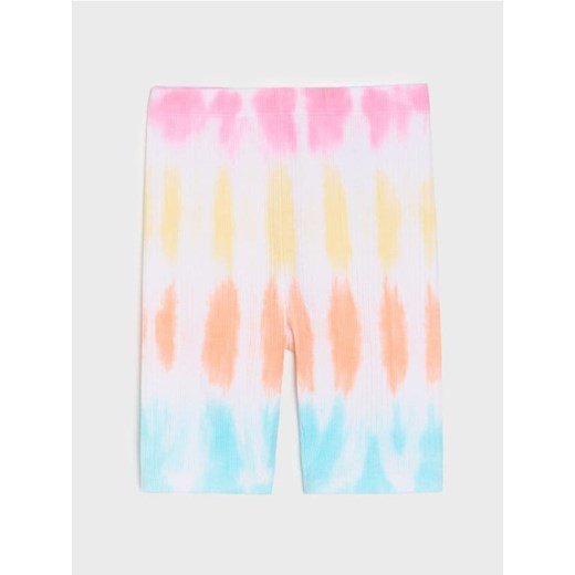 Sinsay - Kolarki tie dye z prążkowanej dzianiny - wielobarwny Sinsay 122 Sinsay