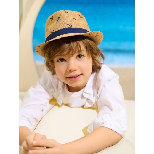 Sinsay - Kapelusz z ozdobnym wzorem po całości - beżowy ze sklepu Sinsay w kategorii Czapki dziecięce - zdjęcie 179394661