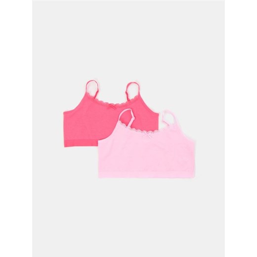 Sinsay - Dziewczęcy top 2 pack - różowy ze sklepu Sinsay w kategorii Staniki dla dziewczynki - zdjęcie 179394690