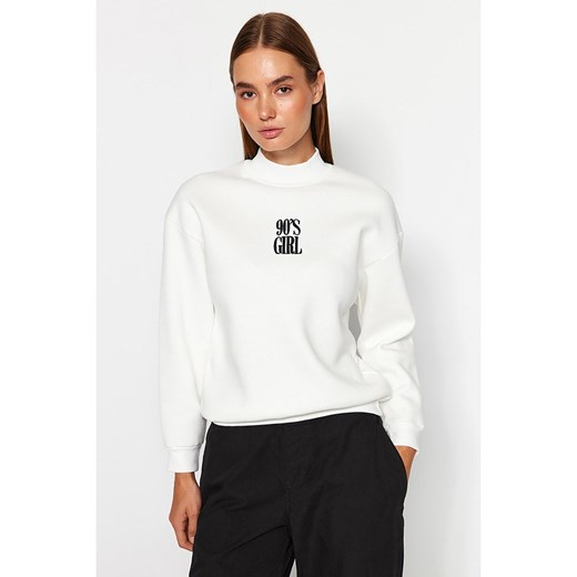 trendyol Bluza w kolorze białym ze sklepu Limango Polska w kategorii Bluzy damskie - zdjęcie 179397470