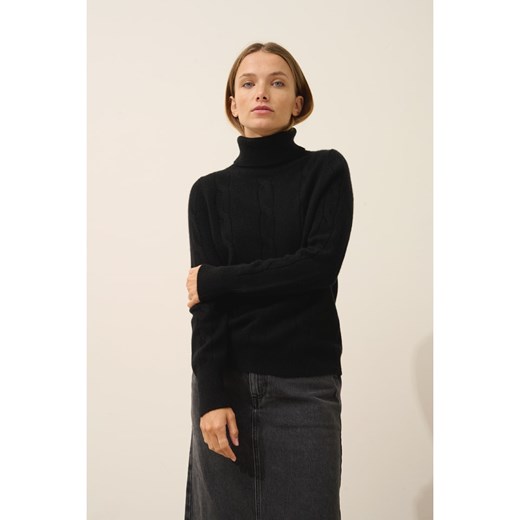 Just Cashmere Kaszmirowy golf &quot;Estelle&quot; w kolorze czarnym ze sklepu Limango Polska w kategorii Swetry damskie - zdjęcie 179397491