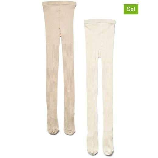 Wheat Rajstopy (2 pary) w kolorze kremowym i beżowym ze sklepu Limango Polska w kategorii Rajstopy dziecięce - zdjęcie 179397862