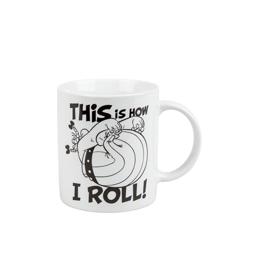 Könitz Kubek &quot;Asterix - This is how I roll&quot; w kolorze biało-czarnym - 300 ml ze sklepu Limango Polska w kategorii Naczynia dziecięce - zdjęcie 179397982