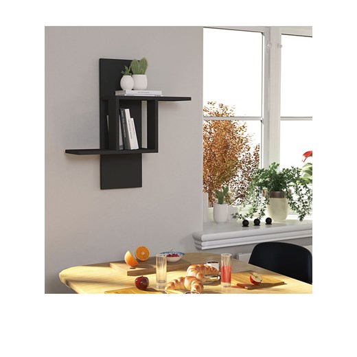 Scandinavia Concept Regał ścienny &quot;Mill&quot; w kolorze antracytowym - 64 x 70 x 20 cm ze sklepu Limango Polska w kategorii Regały i witryny - zdjęcie 179397993