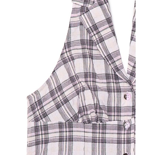 Cropp - Kraciasty crop top zapinany na guziki - fioletowy Cropp M Cropp