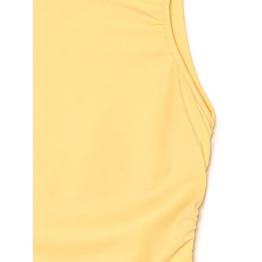 Cropp - Żółta sukienka mini z marszczeniami - żółty Cropp S Cropp
