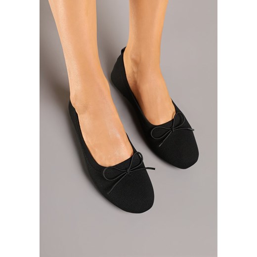 Born2be balerinki czarne casual bez zapięcia