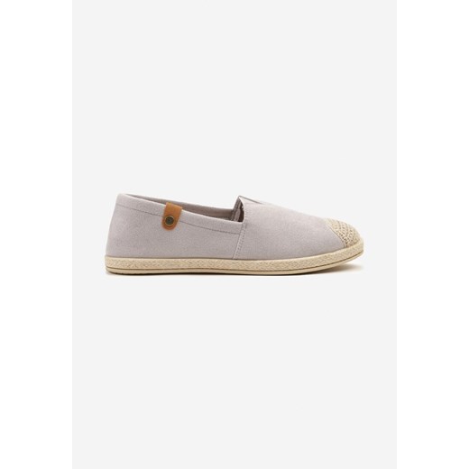 Espadryle damskie Renee tkaninowe szare na lato casualowe