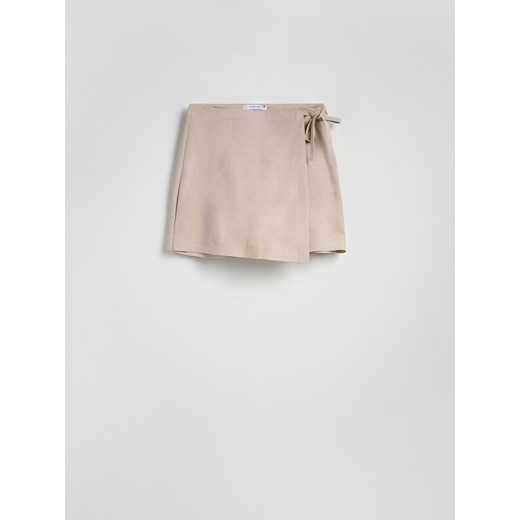 Reserved - Spódnico-szorty z lnem - beżowy Reserved XL Reserved
