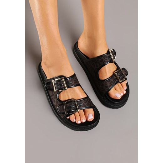 Renee klapki damskie czarne casual