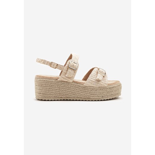 Espadryle damskie Renee na platformie z klamrą 