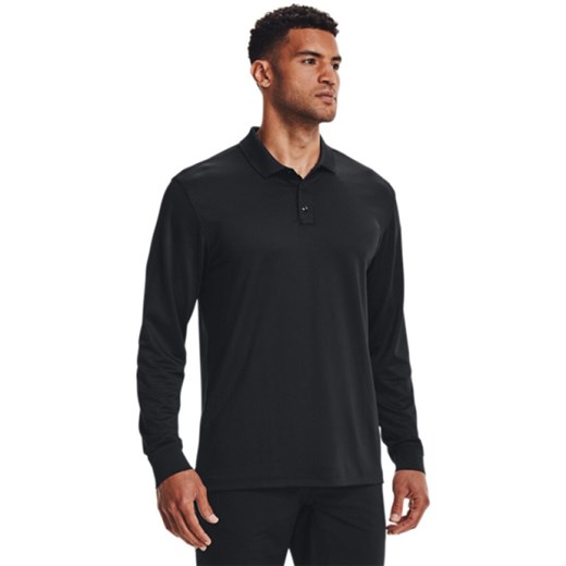 Męski longsleeve treningowy Under Armour UA Tactical Performance Polo 2.0 LS - czarny ze sklepu Sportstylestory.com w kategorii T-shirty męskie - zdjęcie 179403753