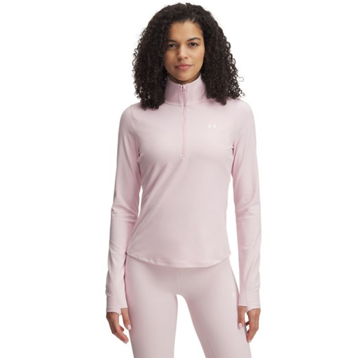 Damski longsleeve treningowy Under Armour Motion 1/2 Zip EMEA - różowy ze sklepu Sportstylestory.com w kategorii Bluzki damskie - zdjęcie 179403883