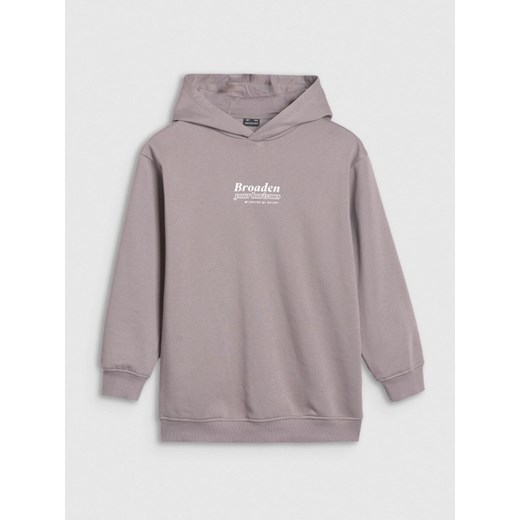 Dziewczęca bluza dresowa nierozpinana z kapturem 4F 4FJRSS25TSWSF2056 - beżowa ze sklepu Sportstylestory.com w kategorii Bluzy dziewczęce - zdjęcie 179404084