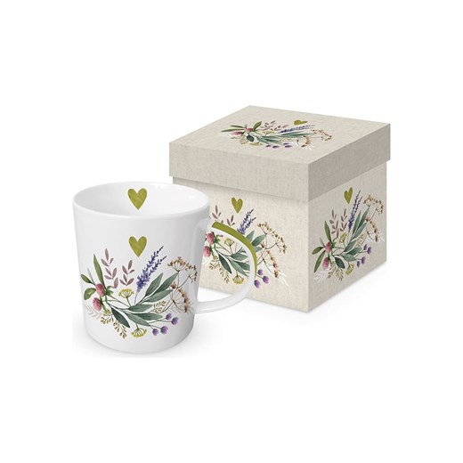 ppd Kubek jumbo &quot;Provence&quot; w kolorze białym ze wzorem - 350 ml ze sklepu Limango Polska w kategorii Kubki - zdjęcie 179406261