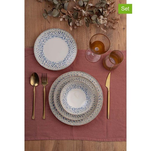 Hermia 24-częściowy zestaw w kolorze beżowo-niebieskim ze sklepu Limango Polska w kategorii Naczynia - zdjęcie 179406421