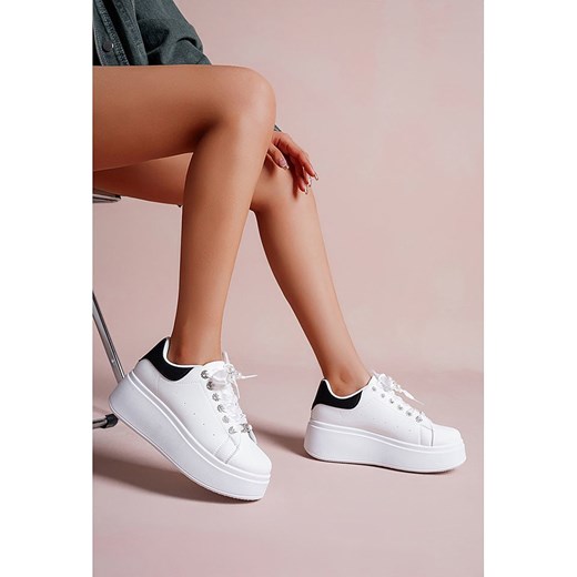 Foreverfolie Sneakersy w kolorze biało-czarnym ze sklepu Limango Polska w kategorii Buty sportowe damskie - zdjęcie 179406763
