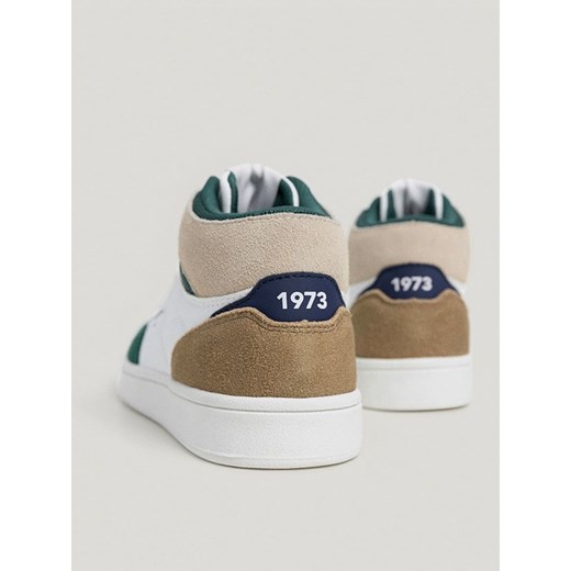 Pepe Jeans FOOTWEAR Skórzane sneakersy w kolorze biało-zielonym 38 promocyjna cena Limango Polska