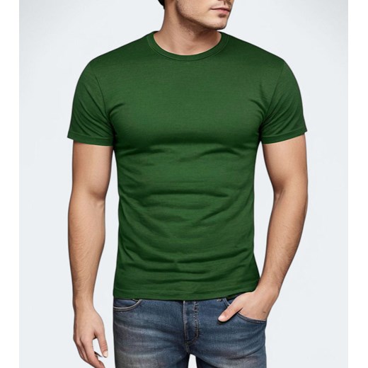 T-shirt premium bawełniany zielony Recea ze sklepu Recea.pl w kategorii T-shirty męskie - zdjęcie 179408530