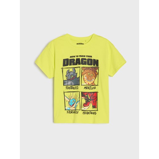 Sinsay - Koszulka z nadrukiem How to train your dragon - zielony Sinsay 110 Sinsay