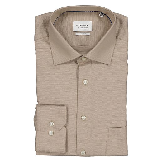Eterna Koszula - Modern fit - w kolorze beżowym ze sklepu Limango Polska w kategorii Koszule męskie - zdjęcie 179410433