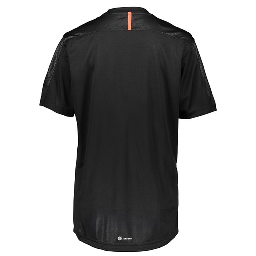 Bluzka damska Adidas czarna z krótkimi rękawami z okrągłym dekoltem