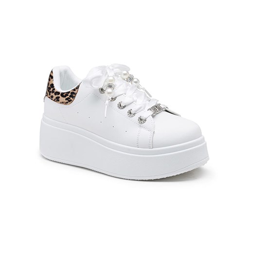 Foreverfolie Sneakersy w kolorze biało-brązowym ze sklepu Limango Polska w kategorii Buty sportowe damskie - zdjęcie 179411801