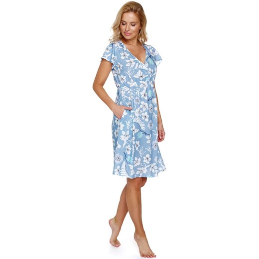 Doctor Nap koszula nocna ciążowa tunika TM.5136, Kolor niebiesko-biały, Rozmiar S, Doctor Nap ze sklepu Intymna w kategorii Bielizna ciążowa - zdjęcie 179412023
