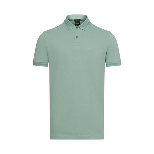 BOSS Green Męska koszulka polo - Pio 1 Mężczyźni Bawełna miętowy jednolity ze sklepu vangraaf w kategorii T-shirty męskie - zdjęcie 179416332