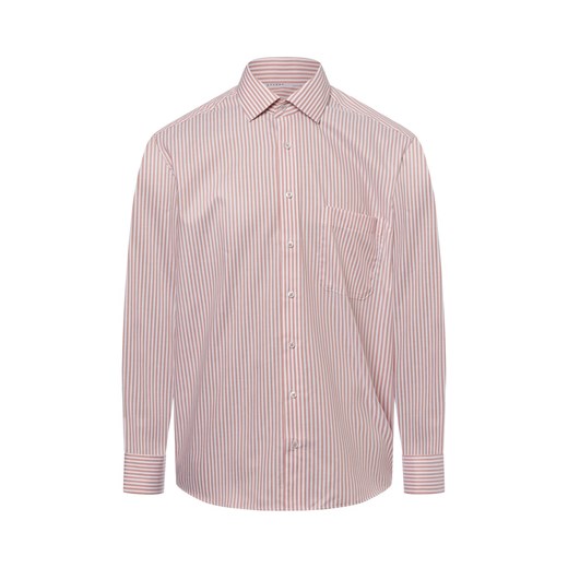 Eterna Comfort Fit Męska koszula biznesowa - non-iron Mężczyźni Comfort Fit Bawełna pomarańczowy w paski ze sklepu vangraaf w kategorii Koszule męskie - zdjęcie 179416342