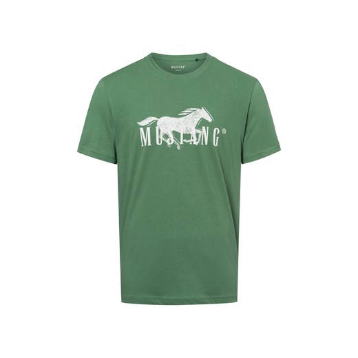 Mustang Koszulka męska - Austin Mężczyźni Bawełna groszkowy nadruk ze sklepu vangraaf w kategorii T-shirty męskie - zdjęcie 179416350