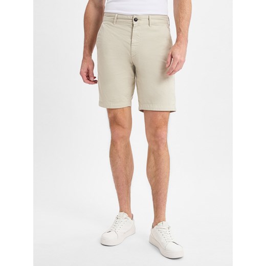BOSS Orange Szorty - Chino Slim Mężczyźni Bawełna beżowy jednolity ze sklepu vangraaf w kategorii Spodenki męskie - zdjęcie 179416374