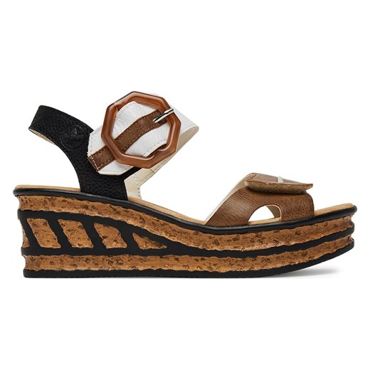 Espadryle damskie Rieker casual z klamrą letnie