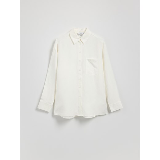 Reserved - Koszula z lnem - biały Reserved XS Reserved