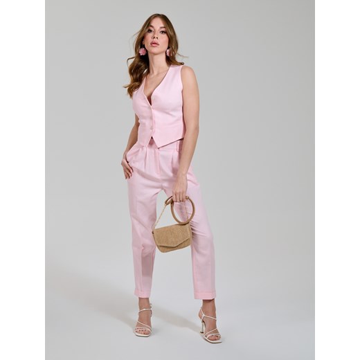 Sinsay - Kamizelka garniturowa - różowy Sinsay S Sinsay